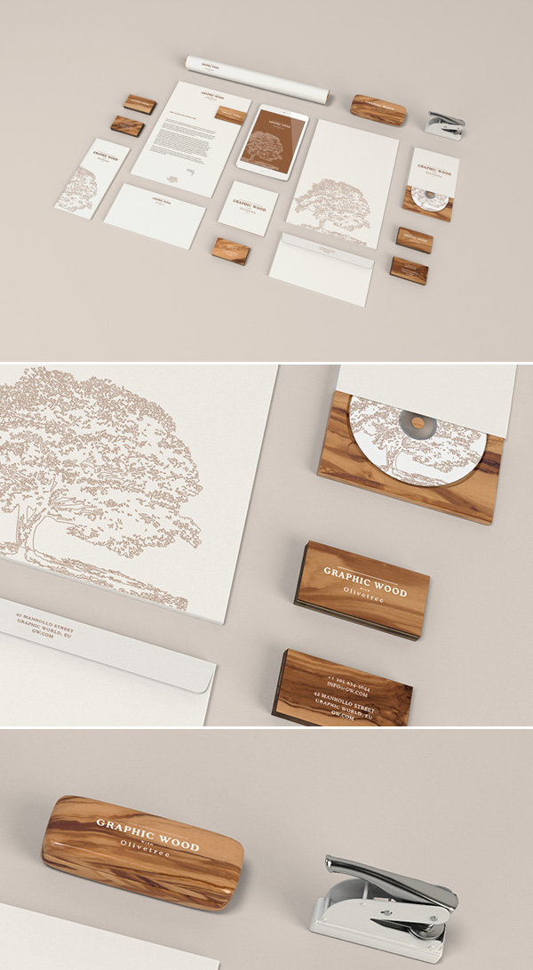 stationery-mockup-wood-Branex- UAE