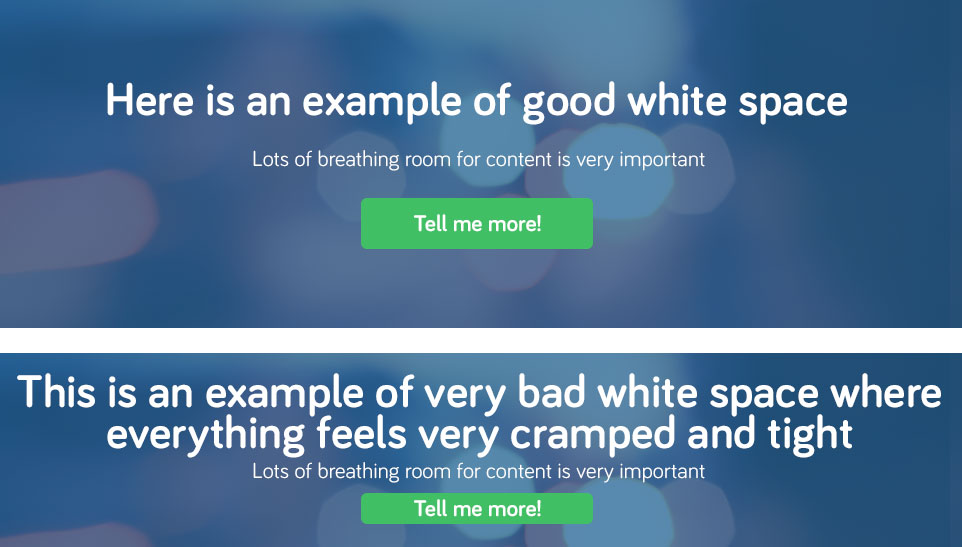 WhiteSpace website design mistakes